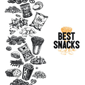 快餐西餐厅美食元素插画