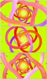 卡通花纹管道穿梭