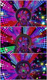 绚丽彩色光点隧道穿梭