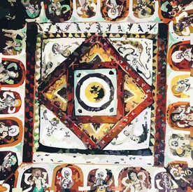 北凉敦煌藻井防敦煌壁画艺术矢量