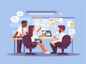 商务商业办公工作场景插画设计