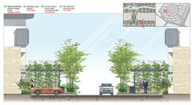 小区园林绿化立面图