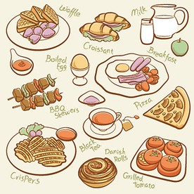 营养早餐矢量素材