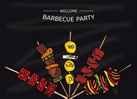 烤肉串矢量设计素材
