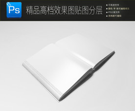 双拉页画册样机贴图图片