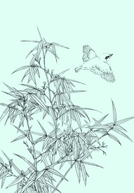 竹子线描 竹子白描 竹子素描