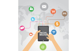 社会媒体通讯示意图互联网手机网