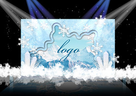 冰雪主题婚礼迎宾区