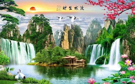 山水客厅背景墙