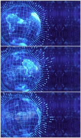 全息科技地球背景视频