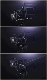 3d三脚架上的专业摄像机