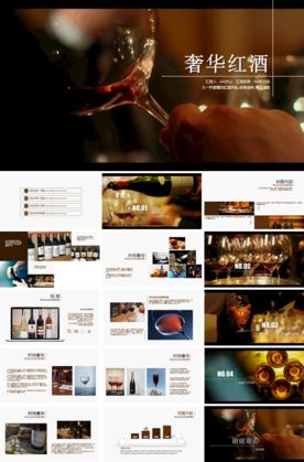 红酒酒会活动策划PPT模板
