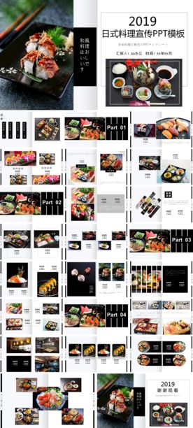 日式料理餐饮美食宣传PPT模板