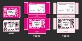 美瞳包装（平面展开图）