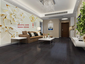 客厅背景墙纸贴图样机