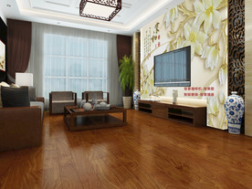 中式电视墙纸效果图