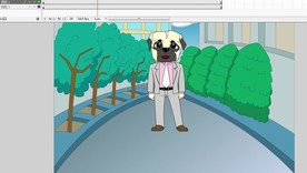 卡通哈巴狗人物说话16秒