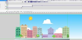 城市里日落日出动画30秒