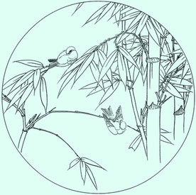 竹子线描 竹子白描 竹子素描