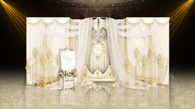 香槟色布幔主题迎宾区