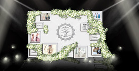 白灰色森系立体迎宾区