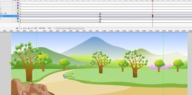 蝴蝶引导线动画飞过两场景10秒