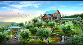 龟山景区 园林景观 建筑外观