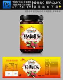 杨梅罐头包装