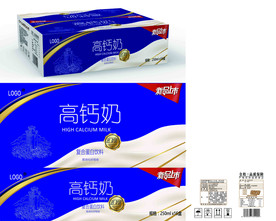 牛奶 高钙奶包装纸箱分层
