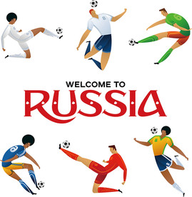 俄罗斯世界杯足球人物