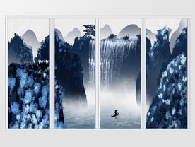 水墨山水移门