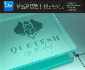 高端贵族钢琴标志一键贴图样机