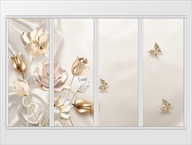 3d立体花枝蝴蝶移门