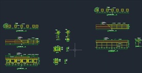 中式宣传廊架、宣传栏