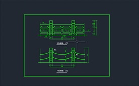 石质栏杆设计大样图
