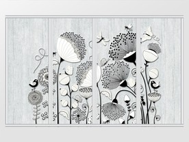 简约时尚植物移门