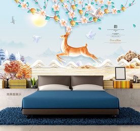 北欧装饰画 山水画 新中式