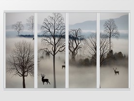 现代简约风景移门