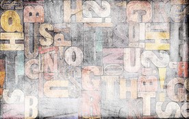 大型复古怀旧英文字母墙壁纸