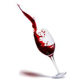 红酒高档酒杯泼撒艺术动态矢量图