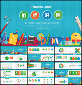 教师说课教育教学PPT模板