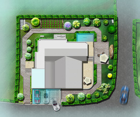 别墅庭院彩平图