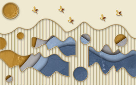 3D立体大理石石纹电视背景墙