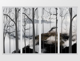 现代简约创意森林移门