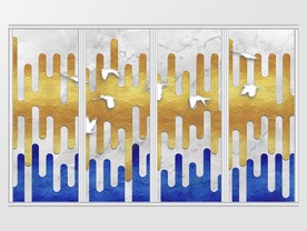 现代简约几何抽象移门