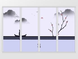 新中式富贵吉祥移门