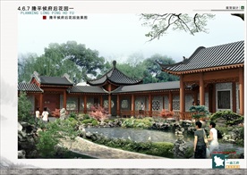 古建筑效果图 门楼牌坊 寺庙广