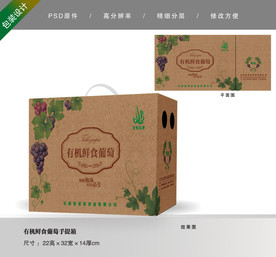 有机葡萄包装平面图