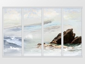 大理石纹岩石移门