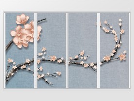 花朵北欧现代移门